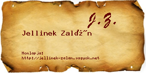 Jellinek Zalán névjegykártya